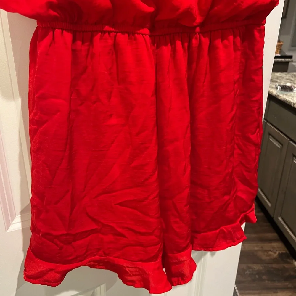 She + Sky Vibrant Red Kids Dress